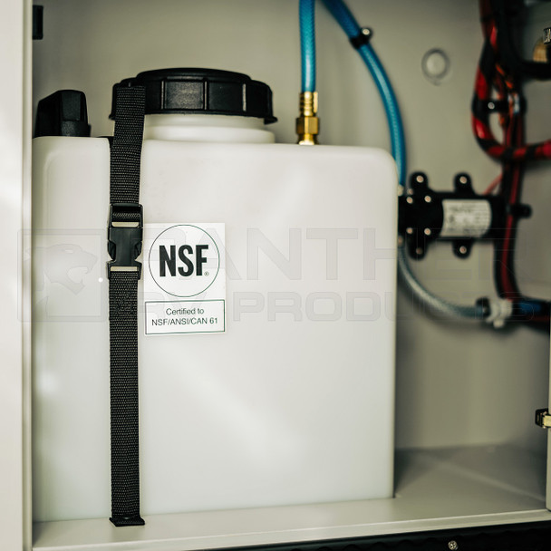 Superior RV Blue Braided Vinyl Fresh Water 60" Hose - 1/2" FPT x 3/8"