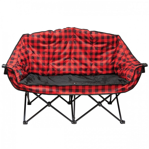 Kuma Outdoors 490-RB Bear Buddy Cushioned Camping Chair - Red/Black Plaid