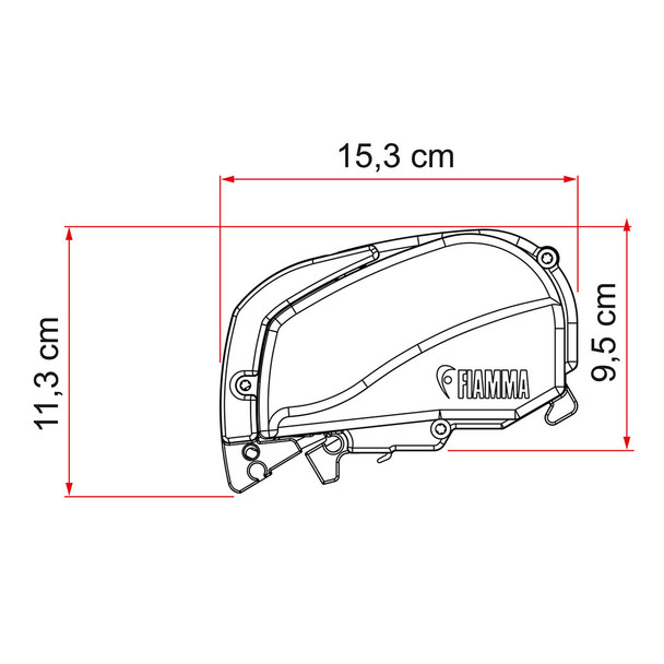 Fiamma® 07831E01R Camper Van F80s Patio Awning - 4.0m (13'2") - Black Case