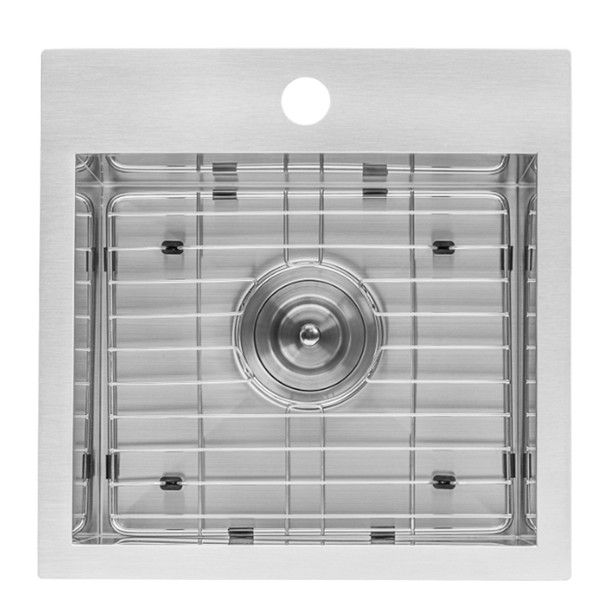 Ruvati RVH8115 Drop-in Topmount Bar Prep RV Sink - Rinse Grid