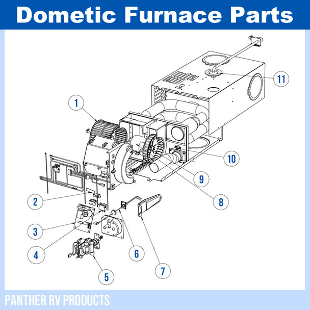 Dometic™ (Atwood) DFSD16 RV Mojave Propane Heater / Furnace - 16K Parts Breakdown