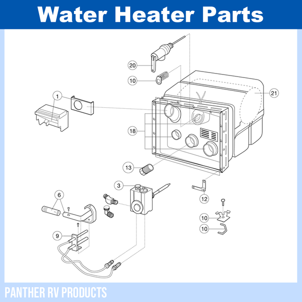 Dometic™ Atwood G6A-7 RV Water Heater Parts Breakdown