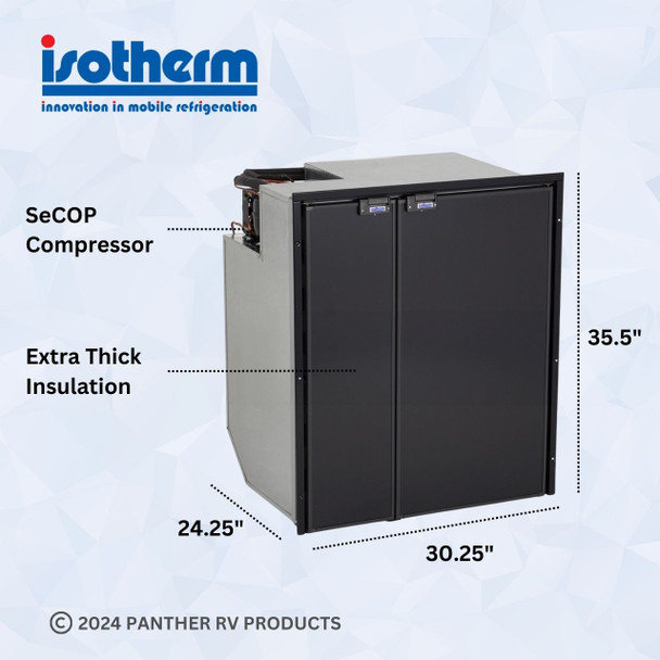 Isotherm 1200BB4ZL Cruise 200 Classic Electric Refrigerator/Freezer - AC/DC - 7.0 Black