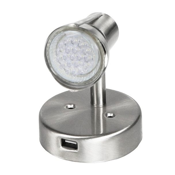 ECO Series L26-0067-USB LED RV Reading Light w/USB  Lamp - Satin Chrome