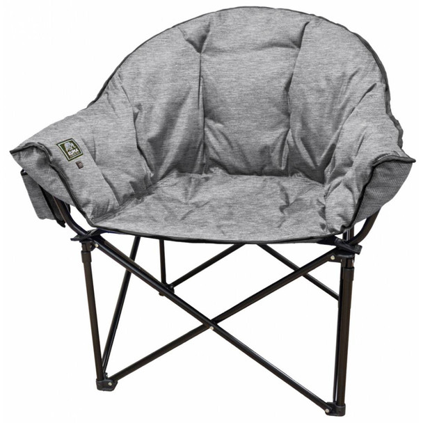 Kuma Outdoors 846-HG Heated Cushioned Camping Chair - Heather Gray