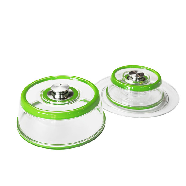 Chef Concepts 152-GDP RV Air-Tight Press Dome Food Storage - 2 Pack w/ Plate