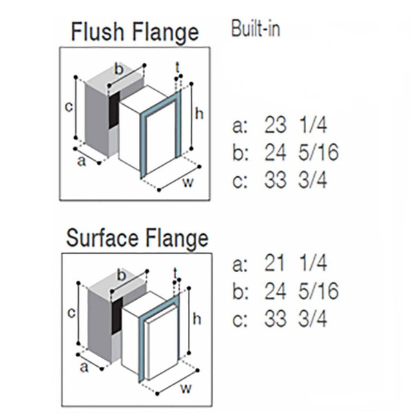 Vitrifrigo DRW180AIXD4-DF RV Electric Refrigerator/Freezer - AC/DC - 5.3 CF