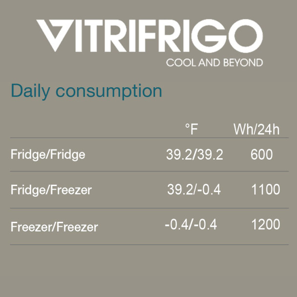 Vitrifrigo DRW180AIXD4-DF RV Electric Refrigerator/Freezer - AC/DC - 5.3 CF