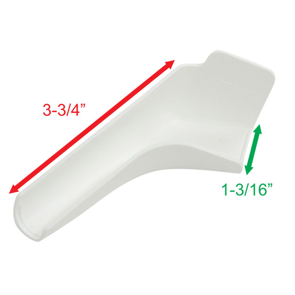Thetford 94172 Rigid Extended Rain Gutter Spout - White (4 per pack)