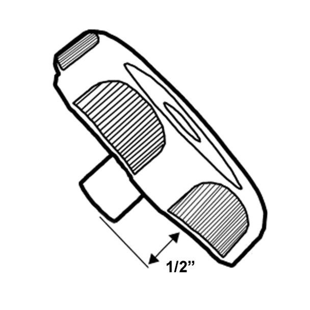 RV Designer H711 RV Window Crank Knob - Black - 1/2" Shaft