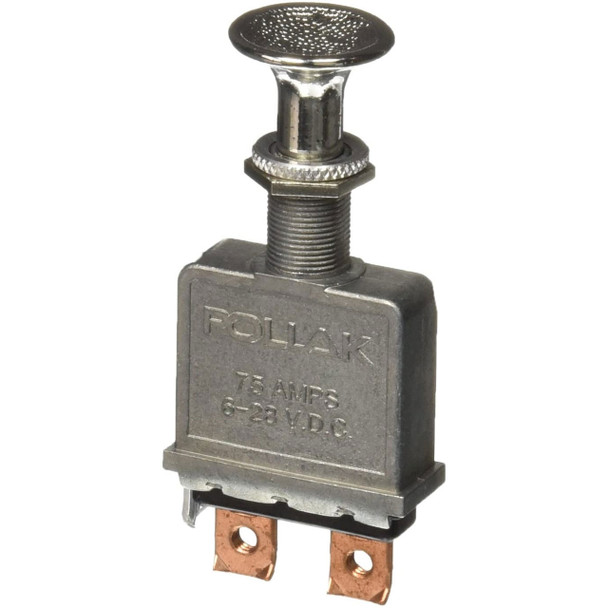 Pollak 35-306P RV Push-Pull Single Pole ON/OFF Switch - 75 Amp