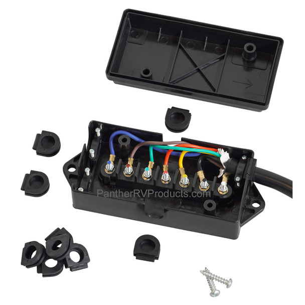 Superior RV TC7-8WT1  7-Way Trailer Wiring Cord w/ Junction Box - 8 Feet