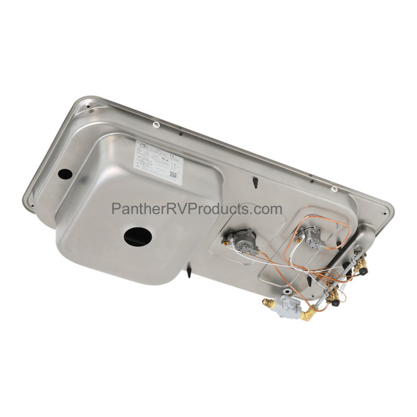 CAN Srl FL1410US Campervan Two-Burner RV Propane Cooktop with LH Sink