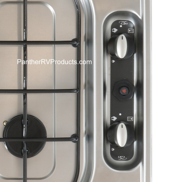 CAN Srl FL1410US Campervan Two-Burner RV Propane Cooktop with LH Sink