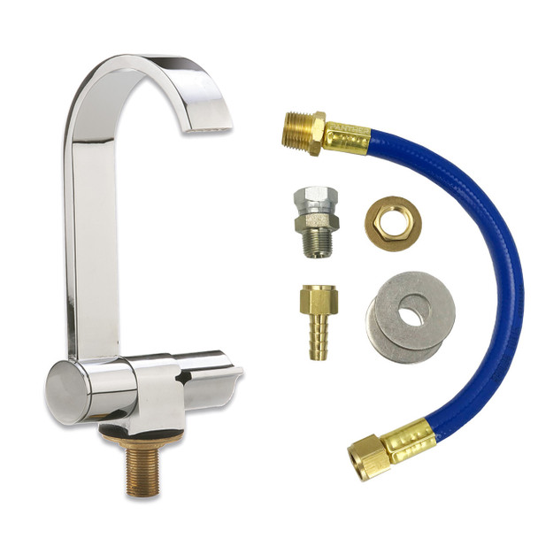 CAN Srl RB1481 Fold-Down RV Kitchen Sink Faucet - Cold Tap