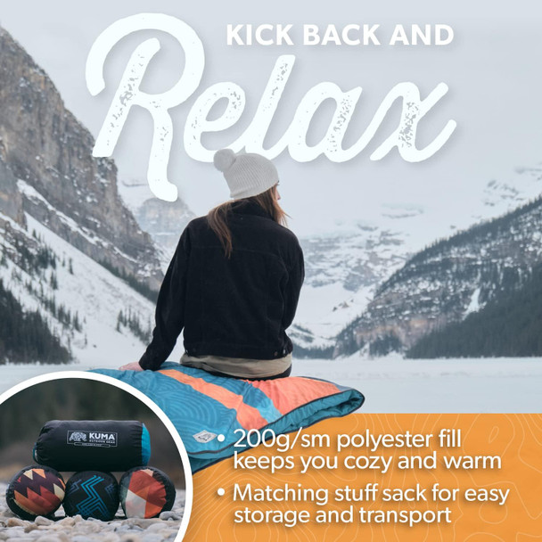 Kuma Outdoors 865-A Polyester Outdoor Camping Blanket - Aztech