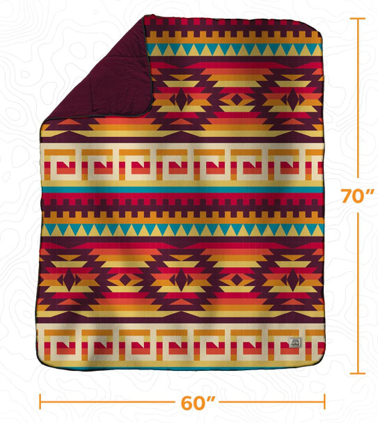 Kuma Outdoors 865-A Polyester Outdoor Camping Blanket - Aztech