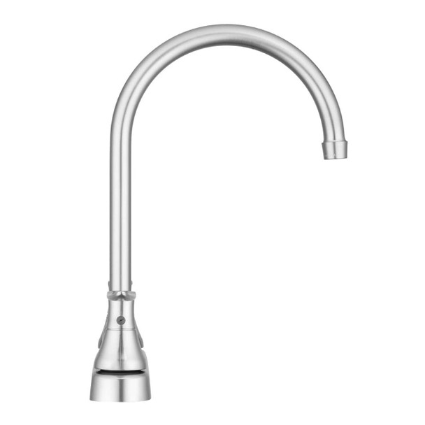 Dura Faucet DF-PK330HLH-SN J-Spout RV Kitchen Sink Faucet - Satin Nickel