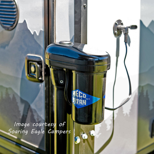 Rieco Titan 56342 RV Electric Truck Camper Loading Jacks - 4 Pack - Black