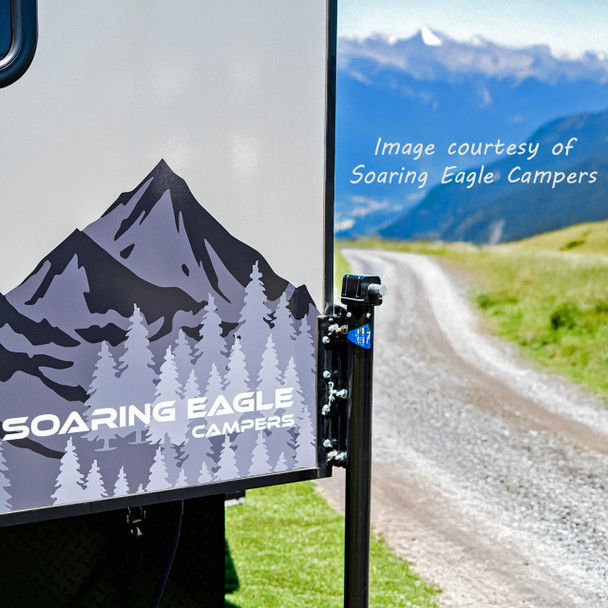 Rieco Titan 14042 Manual Truck Camper Loading Jacks - 4 Pack - Black