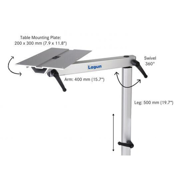 Lagun 06991 Original Adjustable Table Leg System w/ Narrow Bracket - Standard Height