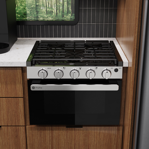 GE® Profile PLD617RTSS RV Kitchen 17" Range - 3-Burner Cooktop / Oven