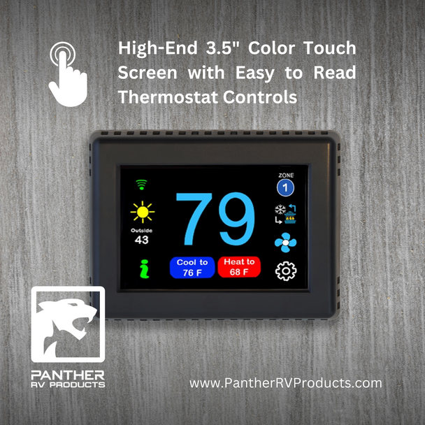 Micro-Air 347 RV Air Conditioner Digital Thermostat for GE® Controls - Black