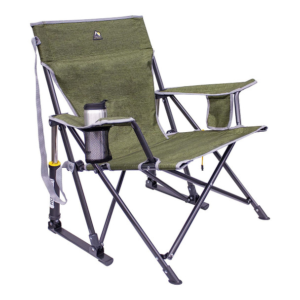 GCI Outdoors 410148 Kickback Rocker Spring-Action Camping Chair - Heather Loden