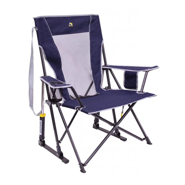 GCI Outdoors 42060 Comfort Pro Rocker Spring-Action Camping Chair - Indigo Blue