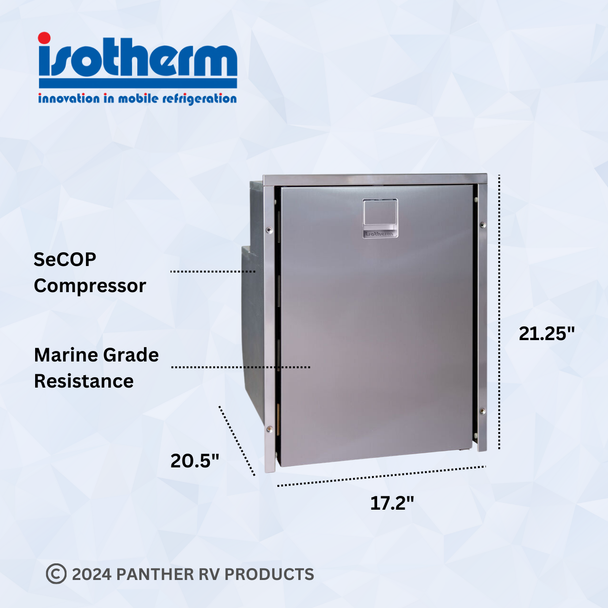 Isotherm C049RNGIT Cruise 49 Clean Touch Electric Refrigerator/Freezer - AC/DC - 1.75 C/F