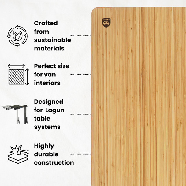 VAN-992 Original Adjustable Table and Leg System w/ Narrow Bracket - Standard Height - Black