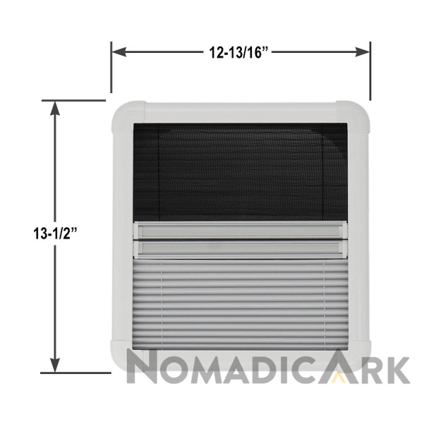 NomadicArk ACR-300300-AB Universal Double-Pane Slim Acrylic Window