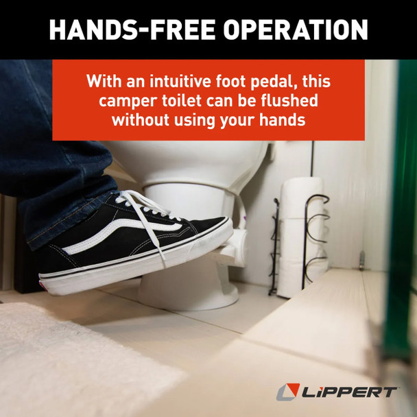 Flow Max 2022113192 RV Residential Style Ceramic Toilet