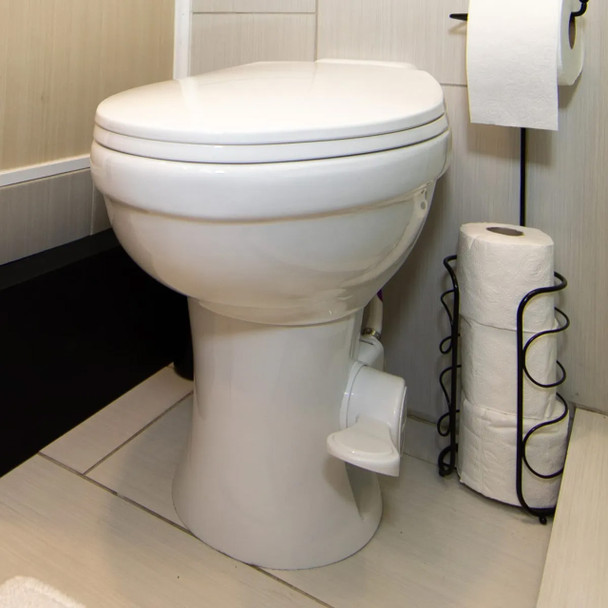 Flow Max 2022113192 RV Residential Style Ceramic Toilet