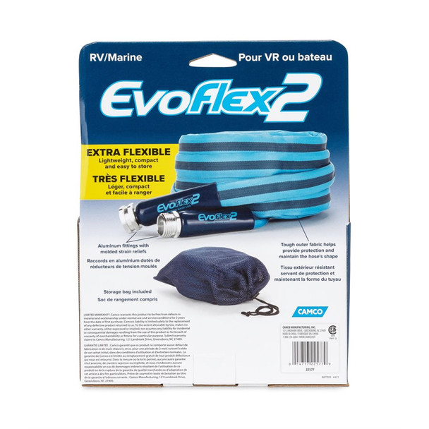 Camco 22577 EvoFlex Lightweight RV / Marine Drinking Water Hose - 25'