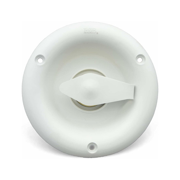 Thetford 94218 City Water Dish with Brass Check Valve - Polar White
