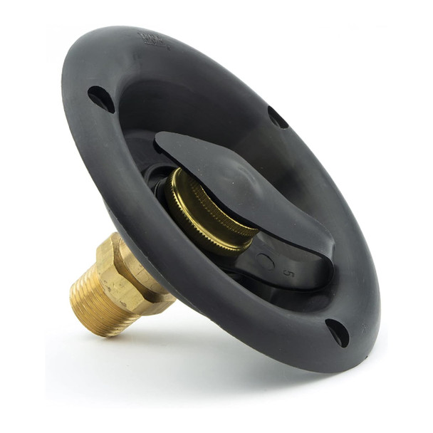 Thetford 94218 City Water Dish with Brass Check Valve - Black