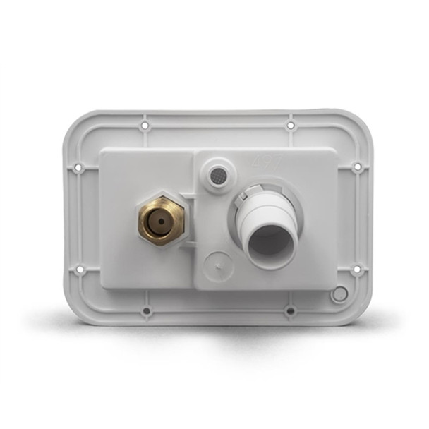 Thetford 94224 6" City / Gravity Water Hitch with Brass Check Valve  - Polar White