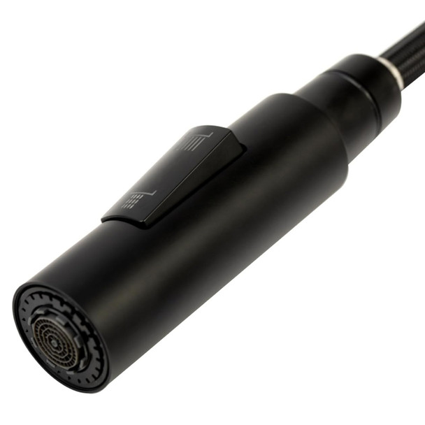 Dura Faucet DF-MK504SLK-MB Spring Coil Pull-Down RV Kitchen Faucet - Matte Black