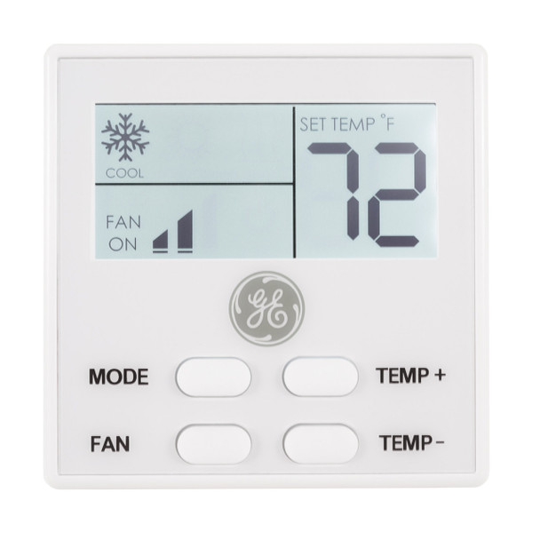 GE® RARWT2W OEM RV Air Conditioner Single Zone Thermostat - White