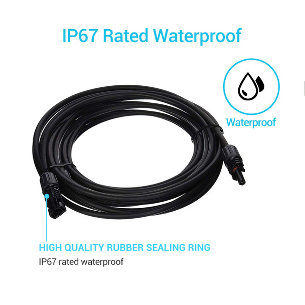 Renogy RNG-EXTCB-5FT-10 RV Solar Panel 10 AWG Extension Cable - 5 Ft.