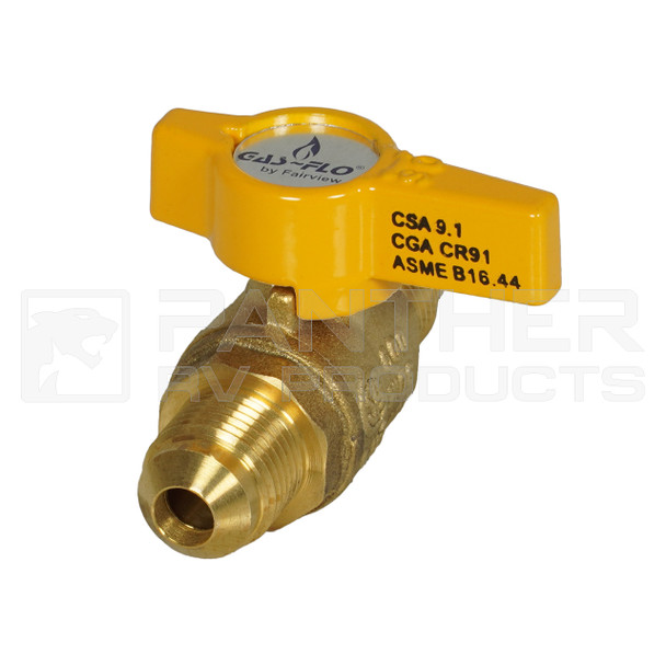 Panther BV5042-6 RV Brass Propane Shut-Off Valve - Closed