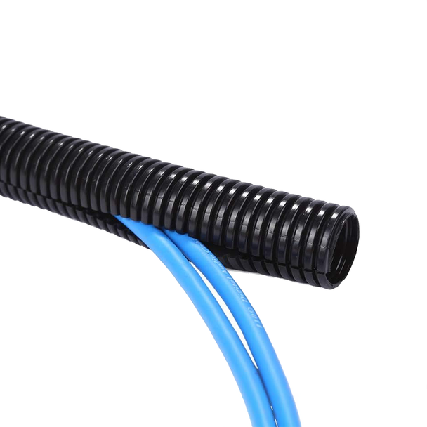 WirthCo 27033 Polyethylene Black Wire Loom - 3/8" - Sold by the foot