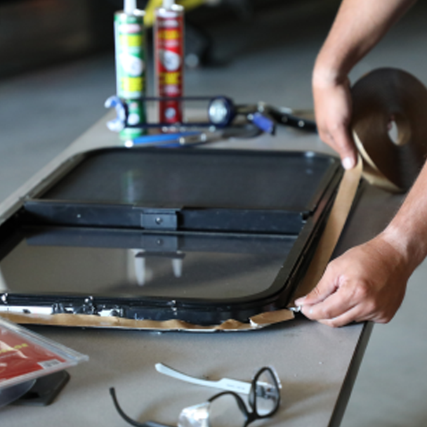 Alpha Systems 2020002385 RV Putty Tape Roll Installed