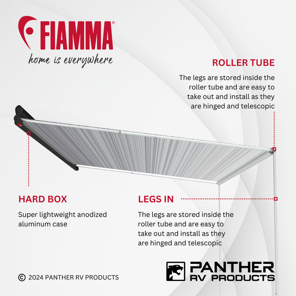 Fiamma 06458D01R F35 Pro Awning 300 9'10" - Black Case Features