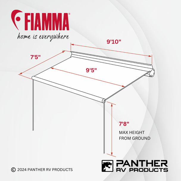 Fiamma 06458D01R F35 Pro Awning 300 9'10" - Black Case Dimensions