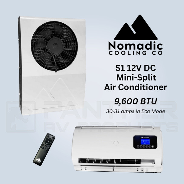 Nomadic Cooling S1 12V 9,600 BTU Mini Split Air Conditioner - White
