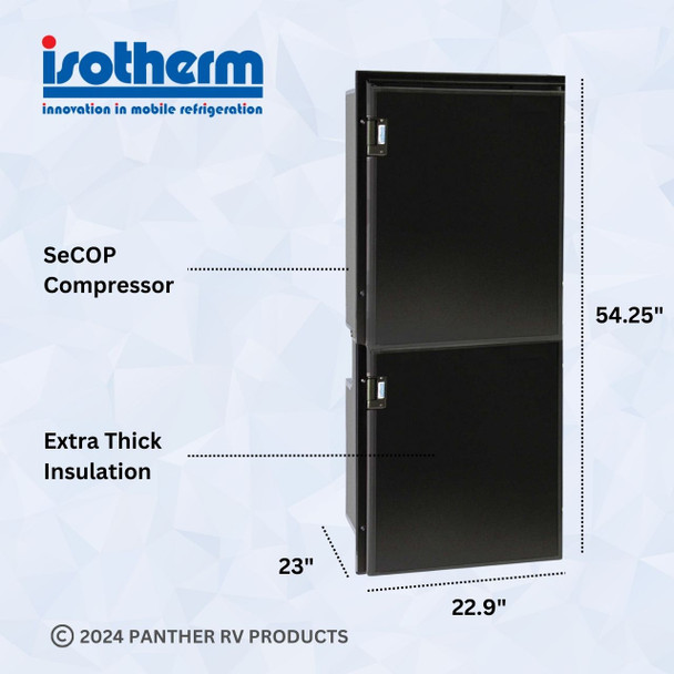 Isotherm 1195BB7CL0000 Cruise 195 Classic Electric Refrigerator/Freezer - AC/DC - 6.9 C/F - Black