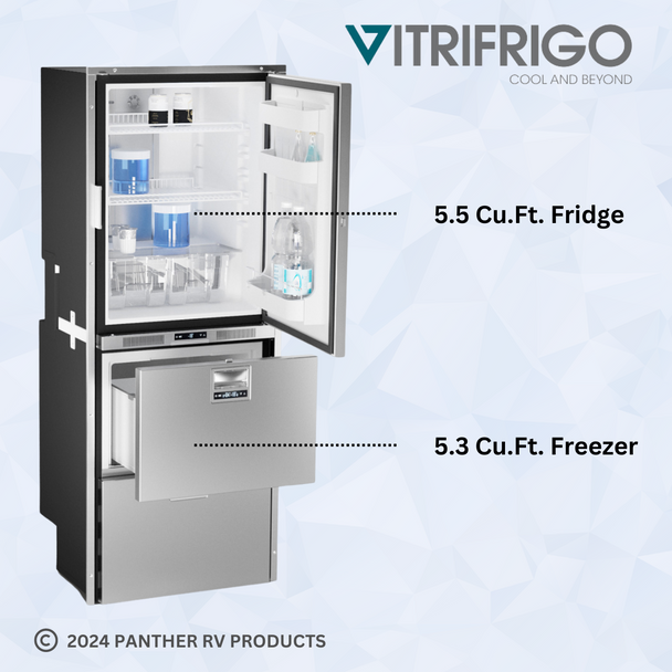 Vitrifrigo DRW360A All-In-One RV Electric Refrigerator Freezer - AC/DC - 10.8 CF