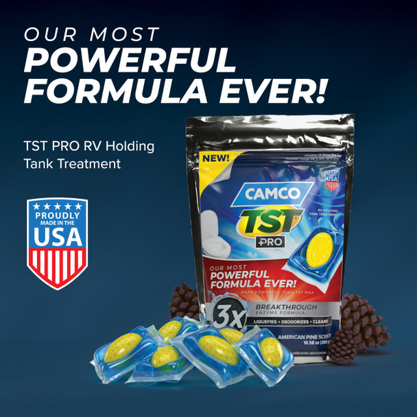 Camco 41770 TST PRO RV Holding Tank Treatment - (10) Drop-Ins - American Pine Scent